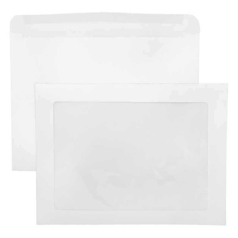 LUXPaper 9 x 12 Full Face Window Envelopes | Bright White | 28lb. Text | 50 Qty - Image 1